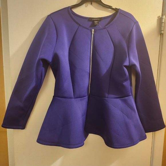 Forever 21 Jackets & Blazers - Ashley Stewart Purple Neoprene Brand New Jacket Sz 18
